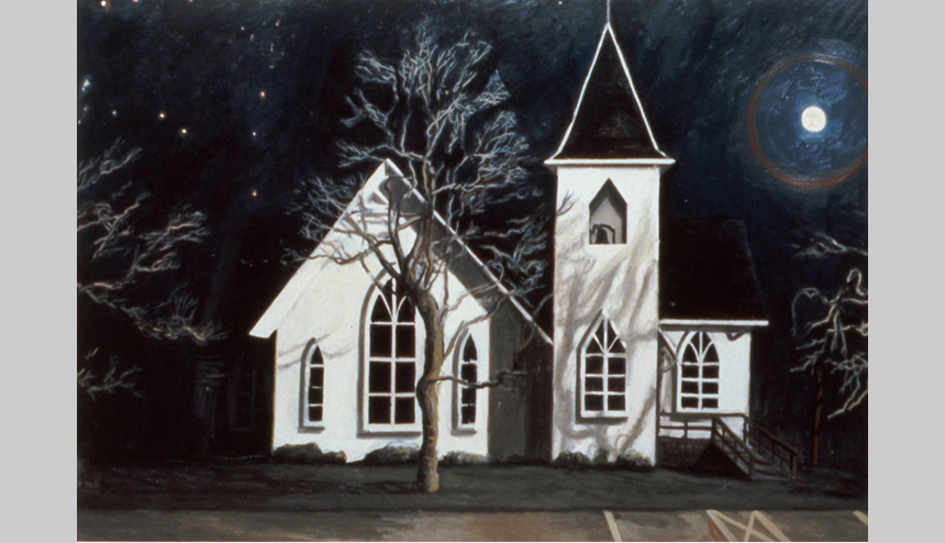 1992, oil on canvas, 40 x 63 in. (Collection: Mr. & Mrs. Ward Mooney)