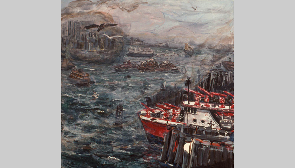 1976, oil on canvas, 54 x 54 in. (Collection: B. Owen Williams)