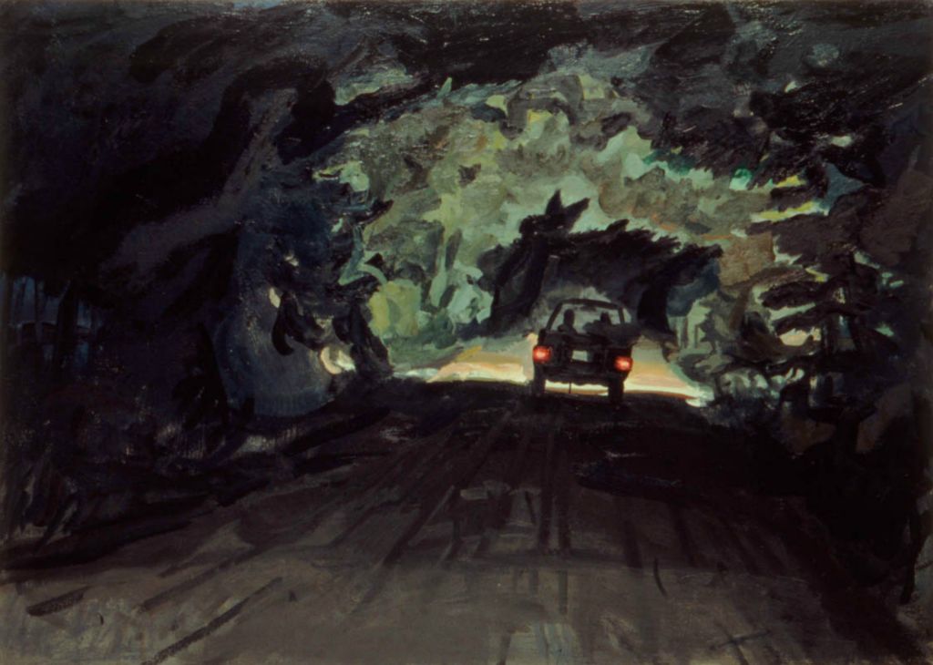 1986, oil on canvas, 51 x 71 in. (Collection: Hugh McGough)