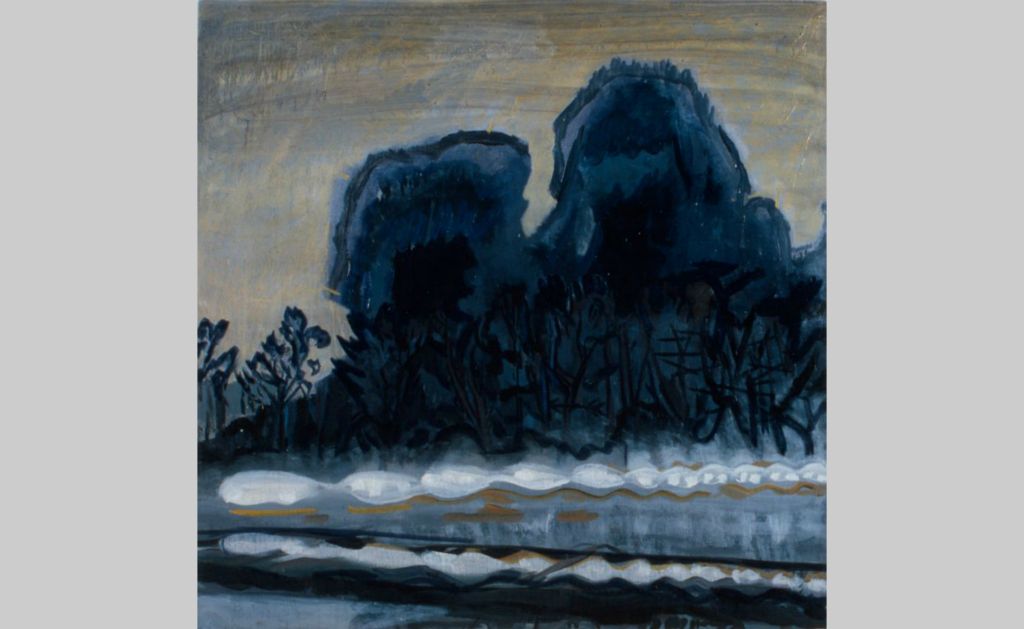 1983, oil on canvas, 44 x 44 in. (Collection: Berkman, Russland, Pohl & Lieber)