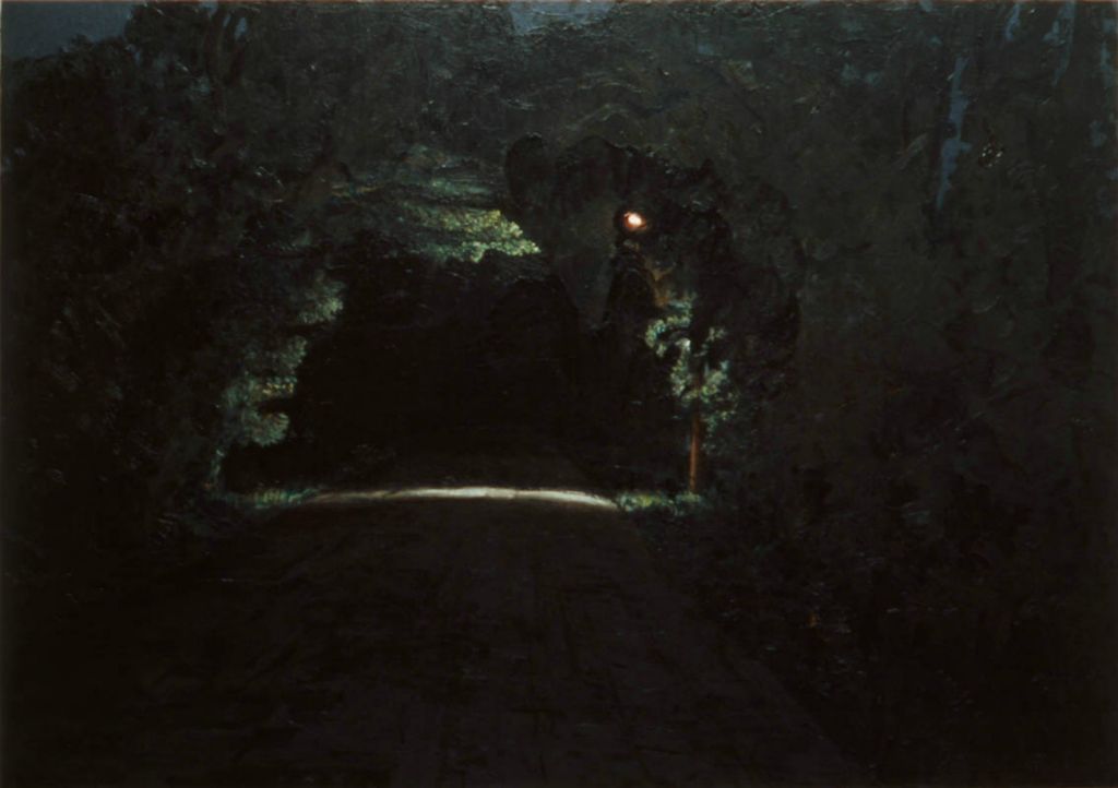 1990, oil on canvas, 42 x 59 in. (Collection: Frank Nass)