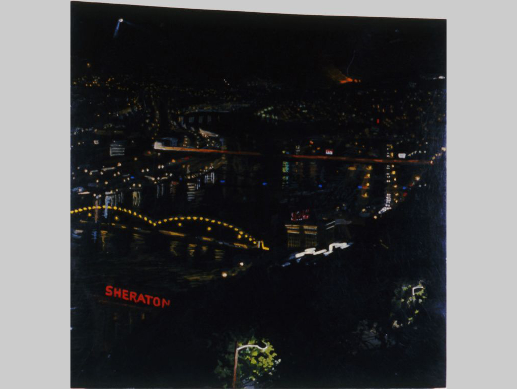1989, oil on shaped canvas, 64 x 64 in. (Collection: Jones Day)