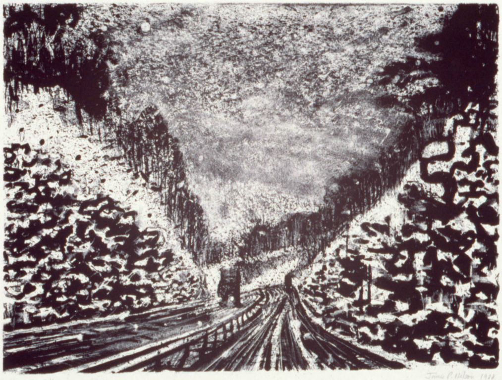 1988, hand pulled lithograph, 17 x 22 in. (Private Collection)