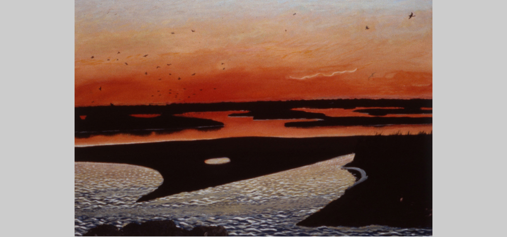 1992, oil on canvas, 48 x 72 in. (Collection: Mr. & Mrs. John R. Gillman)