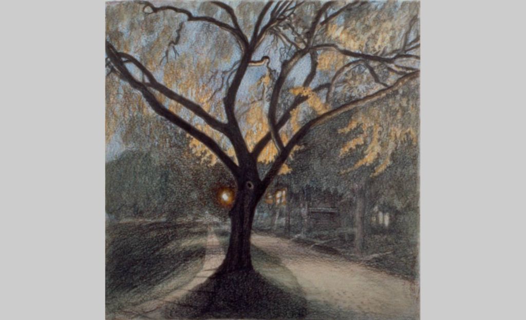 1994, watercolor and colored pencil on paper, 11 x 10 ½ in. (Collection: Shawn K. Butler)