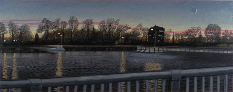 1999, oil on canvas, 25 x 64 in. (Private Collection)