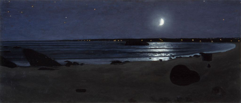 2001, oil on canvas, 19 x 35 in. (Collection: George Rogers)
