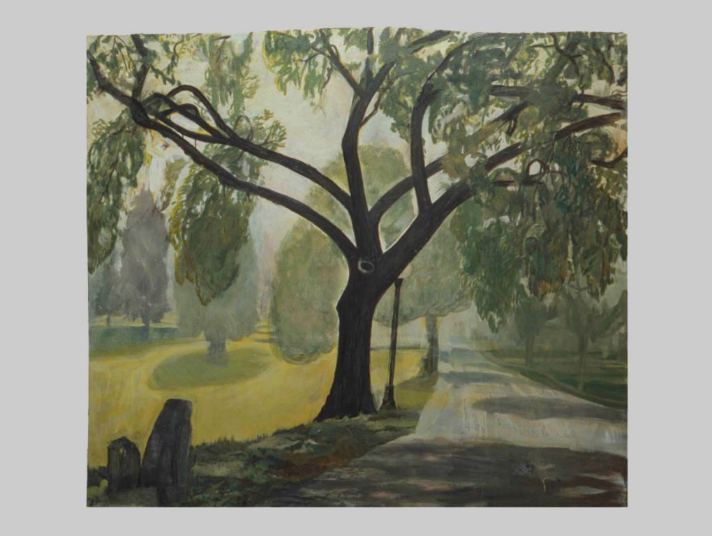 1989, oil on shaped canvas, 60 x 67 (Collection: Shawn K. Butler)