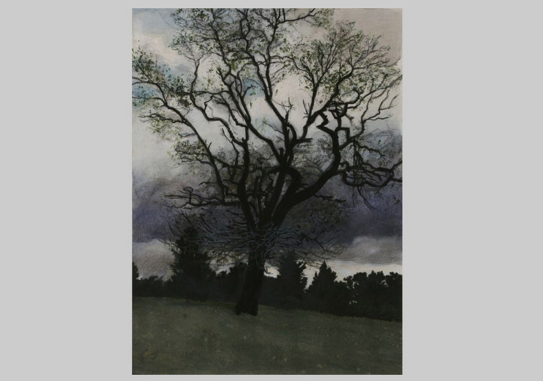 2014, watercolor, gouache and colored pencil, 23 x 17 in. (Collection: Michael Graybrook & Donna Kell)