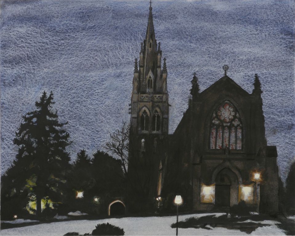 2016, watercolor and colored pencil, 16 x 20 in. (Private Collection)