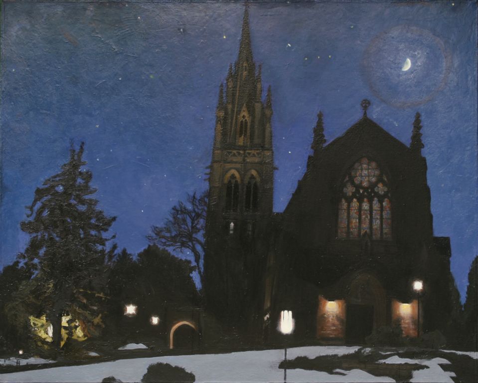 2017, oil on linen, 56 x 70 in. (Collection: Mercersburg Academy)