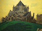 Church with Yellow Sky, 1984, oil on canvas, 70 ½ x 95 in.