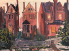 Backyard Black Street, 1979, oil on canvas, 41 x 56 in., collection: William F. Cornell