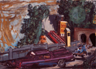 The Liberty Tubes, 1978, oil on canvas, 39 x 53 in., collection: Private
