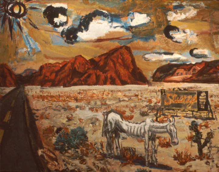 White Horse Desert, 1976, oil on canvas, 38 x 47 in., collection: Private