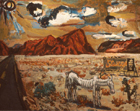 White Horse Desert, 1976, oil on canvas, 38 x 47 in., collection: Private