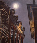 Moon Over Black Street, 1979, oil on canvas, 47 x 56 in., collection: Private