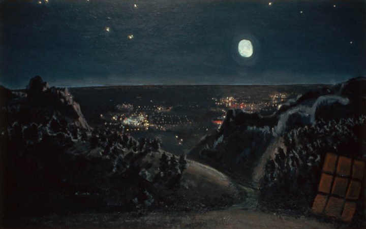 Sunshine Canyon, 1976, oil on canvas, 35 x 57 in., collection: Nancy A. Nelson