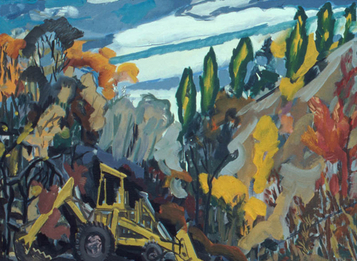 Reclaimed Landscape, 1982, oil on canvas, 23 x 33 in., collection: Beckwith Machinery