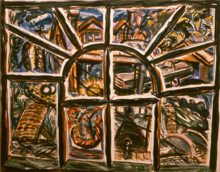 Recollection Window, 1977, oil on canvas, 41 x 51 in., collection: Private