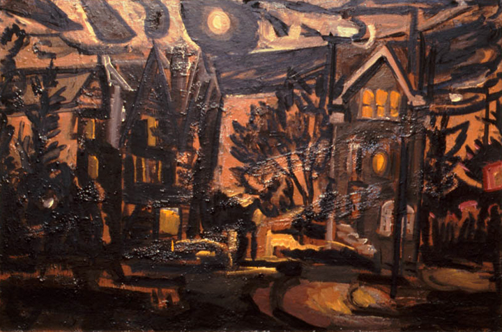 Tiger Night, 1979, oil on canvas, 31 x 51 in., collection: Diana Drew