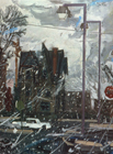 Spring Snow, 1980, oil on canvas on wood, 41 x 30 in., collection: Lewis Nordan