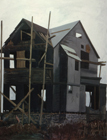 Gutted House, 1983, oil on canvas on wood, 48 x 36 in., collection: Private