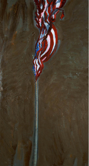 Flag, 1983, oil on canvas, 62 x 34 in. 