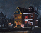 Priscilla’s Lounge, 1983, oil on canvas, 43 x 53 in., collection: Private