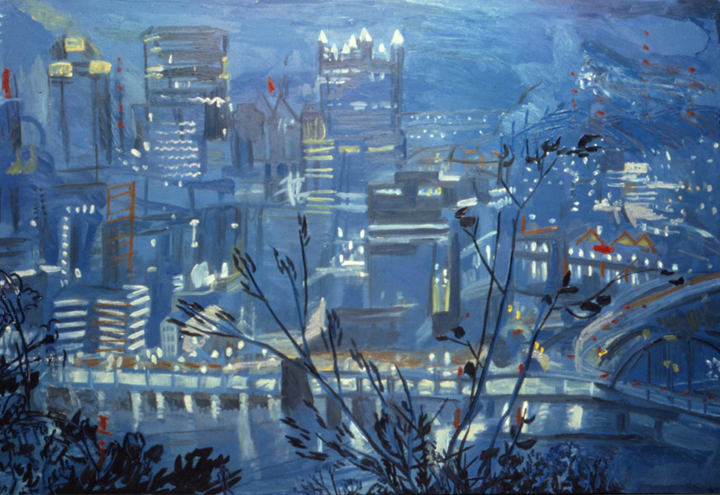 The Excellent View, 1985, oil on canvas, 62 x 90 in., collection: Private