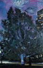 Tree in the Park #1, 1983, oil on canvas, 67 x 43 in., collection: Highmark Blue Cross Blue Shield