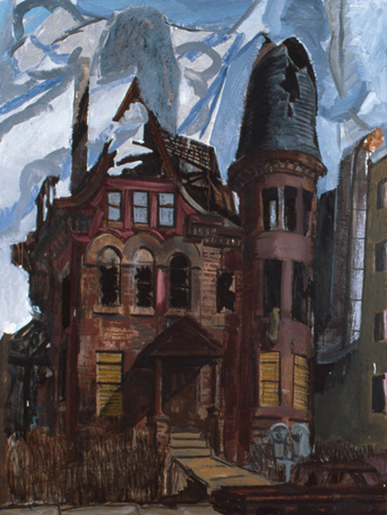 Broken House, 1980, oil on canvas, 63 x 47 in., collection: R. Weis