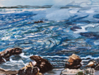 Point of Rocks, 1981, watercolor, 22 x 30 in., collection: Mr. and Mrs. Ward Mooney