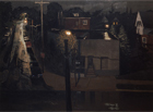 June Rain, 1989, casein and oil on wood, 66 x 48 in., collection: Friends of Art for the Pittsburgh Public Schools