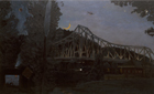 Sewickley Bridge, 1989, oil on canvas, 45 x 74 in., collection: Meyer, Unkovic & Scott