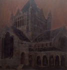 Trapped, 1990, oil and sand on canvas, 51 x 48 in., collection: William F. Cornell
