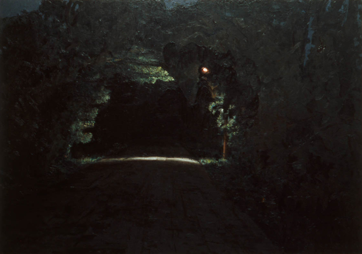 Neck Road, 1990, oil on canvas, 42 x 59 in., collection: Private