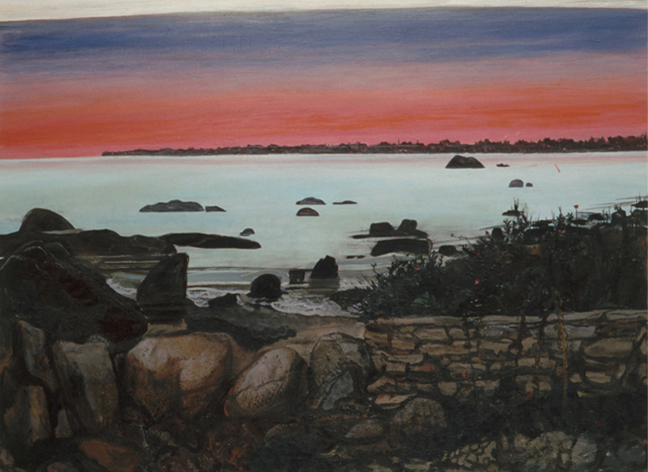 Wild Roses, 1990, oil on canvas, 46 x 63 in., collection: Bettie L. Nelson