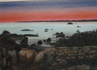 Wild Roses, 1990, oil on canvas, 46 x 63 in., collection: Bettie L. Nelson