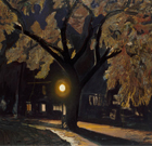 Tree and Path, 1986, oil on canvas, 62 x 64 in., collection: Jane Pfister