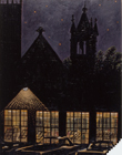 Epiphany, 1987, oil on shaped canvas, 67 x 50 in.