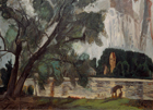 Oma at Wessling, 1987, oil on canvas, 64 x 91 ½ in.