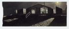 The Beach Club, 1990, oil and sand on canvas, 30 x 75 in.