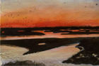 Allens Pond, 1992, watercolor and colored pencil, 8 x 12 in.
