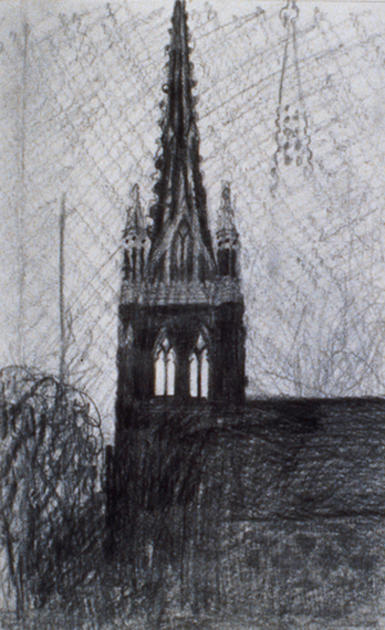 Fifth and Negley, 1993, pencil, 8 ½ x 5 in., collection: John O’Connell