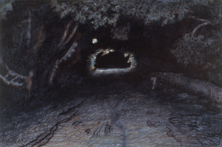 Near Nonquit Pond, 1993, gouache and colored pencil, 6 ½ x 9 ½ in. 
