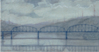 Near Aspinwall, 1995, watercolor, gouache and colored pencil, 6 ¼ x 11 ¼ in.