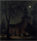 Bruton Churchyard, 1996, oil on canvas, 50 x 45 in.