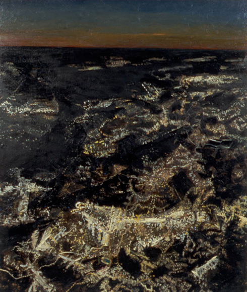 Leaving Dulles, 1996, oil on canvas, 53 x 44 in.