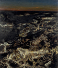 Leaving Dulles, 1996, oil on canvas, 53 x 44 in.